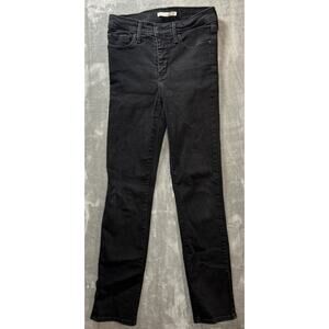 Levis 314 Jeans Womens 27 Black Shaping Straight Casual Academia Americana